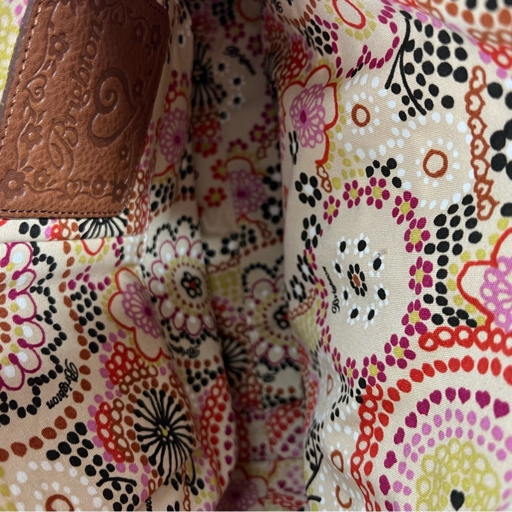 BRIGHTON Raffia Purse With Leather Trim & Braided Leather Strap - Picture 8 of 13